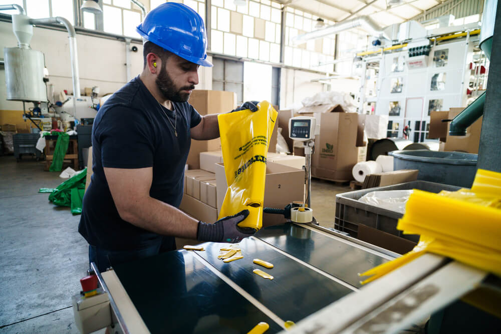 buste gialle plastica